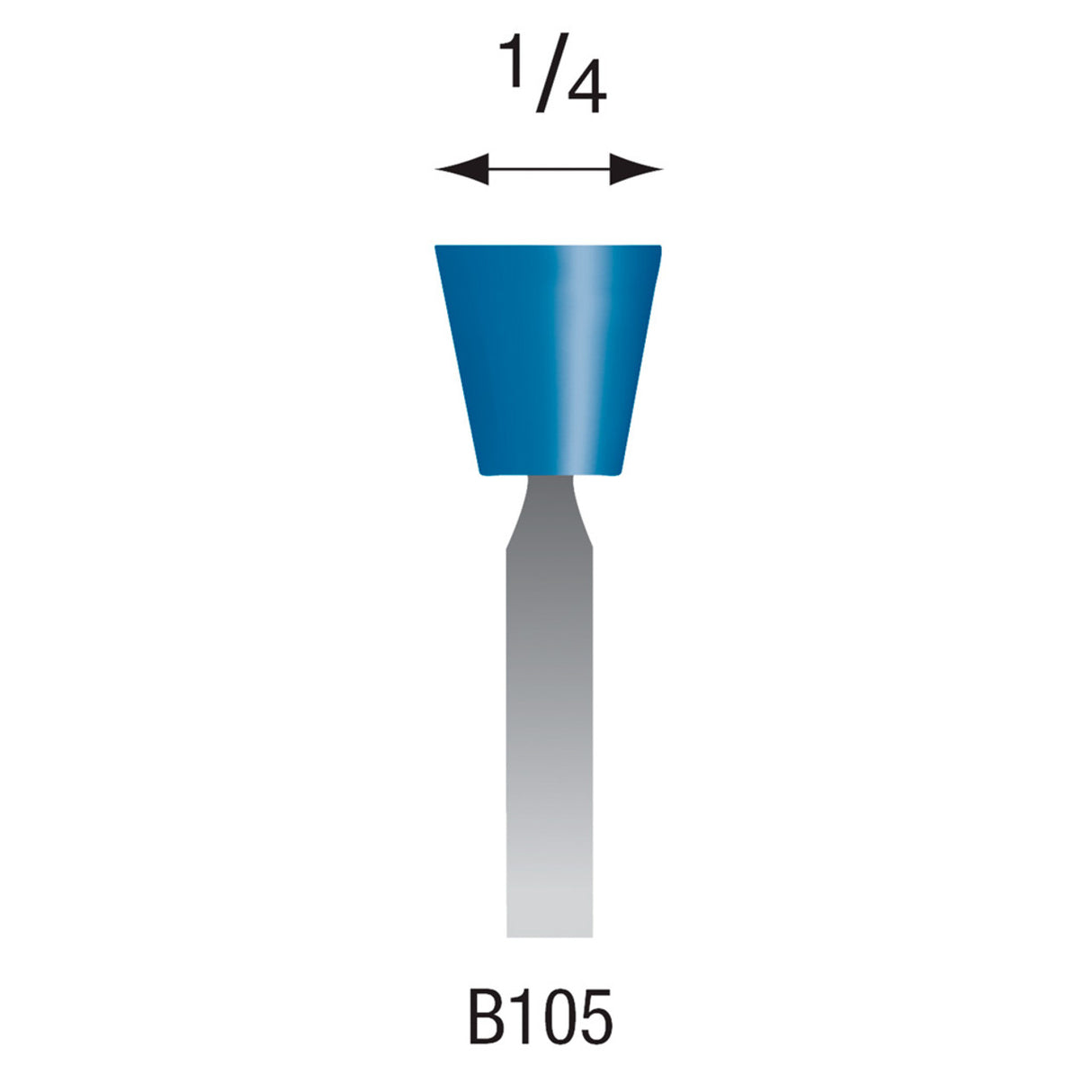 Blue Mounted Stones - "B" Style - 1/8" Shank (Pkg. of 24)