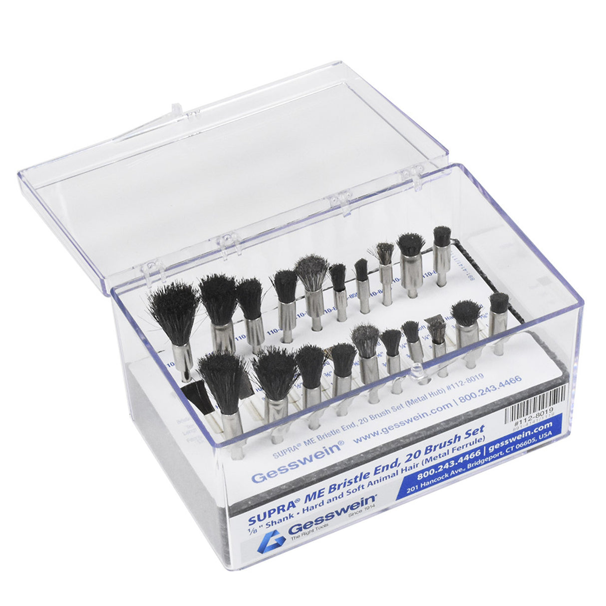 SUPRA® "ME" Metal Ferrule End Brush - 20-Piece Set