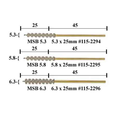 Micro Spiral Brushes - Abrasive Bristle