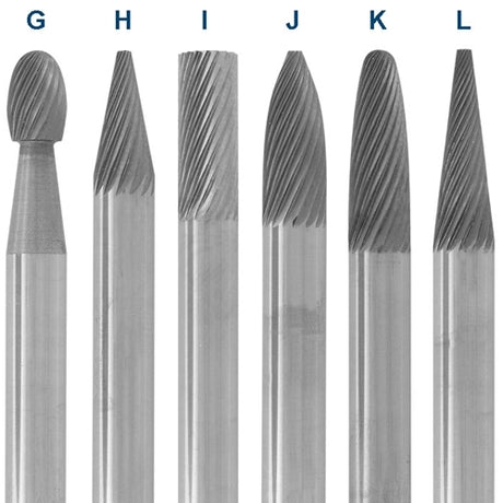 Solid Carbide Burs - 1/4" Shank