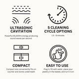 GEMORO LuxeSpa Personal Ultrasonic Jewelry Cleaner