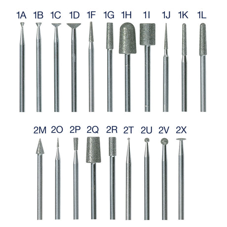 Diamond Cutters, 3/32" Shank - Master Set