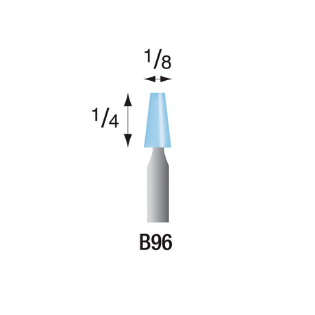 Light Blue Mounted Stones, 1/8" Shank (Pkg. of 24)