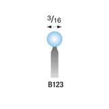 Light Blue Mounted Stones, 1/8" Shank (Pkg. of 24)