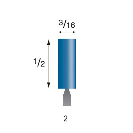 Blue Mounted Points, 3/32" Shank (Pkg. of 24)