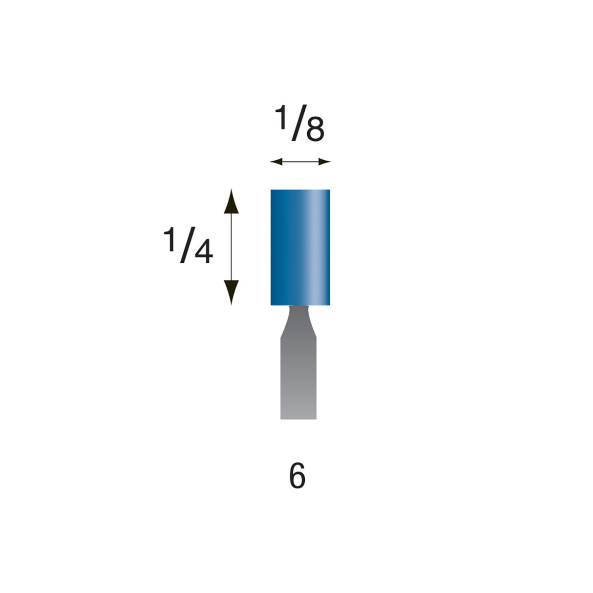 Blue Mounted Points, 3/32" Shank (Pkg. of 24)