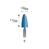 Blue Mounted Points, 3/32" Shank (Pkg. of 24)