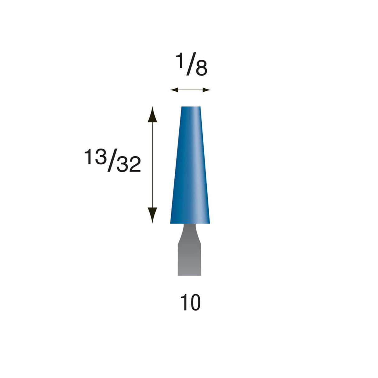 Blue Mounted Points, 3/32" Shank (Pkg. of 24)