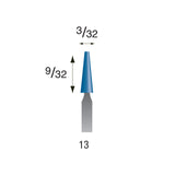 Blue Mounted Points, 3/32" Shank (Pkg. of 24)