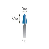 Blue Mounted Points, 3/32" Shank (Pkg. of 24)