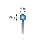 Blue Mounted Points, 3/32" Shank (Pkg. of 24)