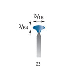 Blue Mounted Points, 3/32" Shank (Pkg. of 24)