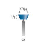 Blue Mounted Points, 3/32" Shank (Pkg. of 24)