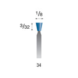 Blue Mounted Points, 3/32" Shank (Pkg. of 24)