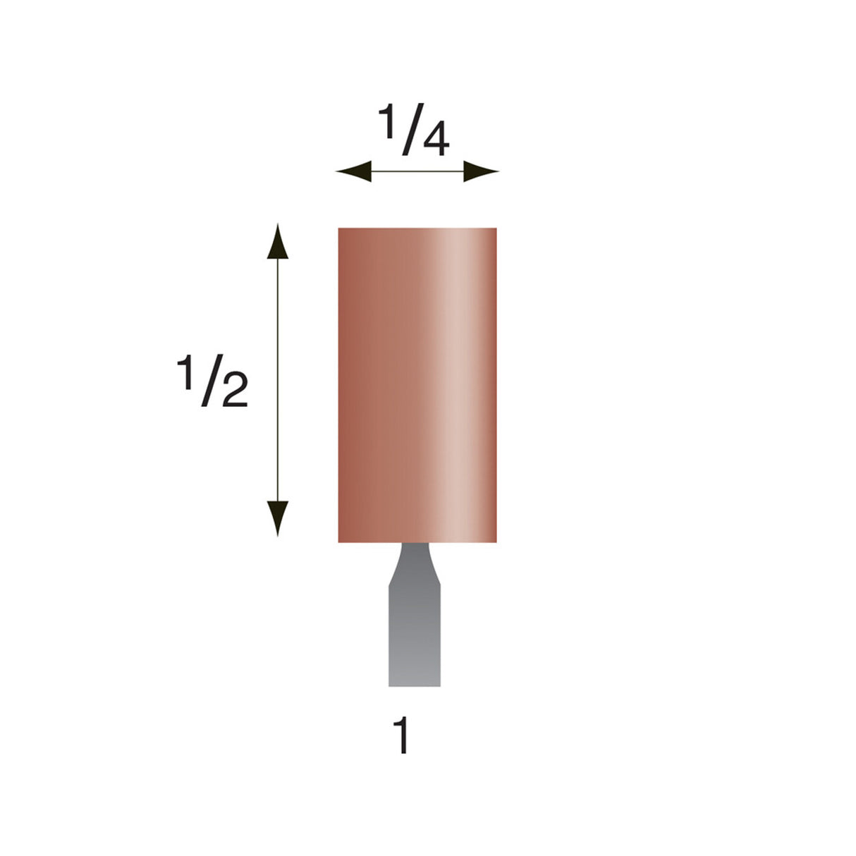 Red Mounted Points, 3/32" Shank (Pkg. of 24)