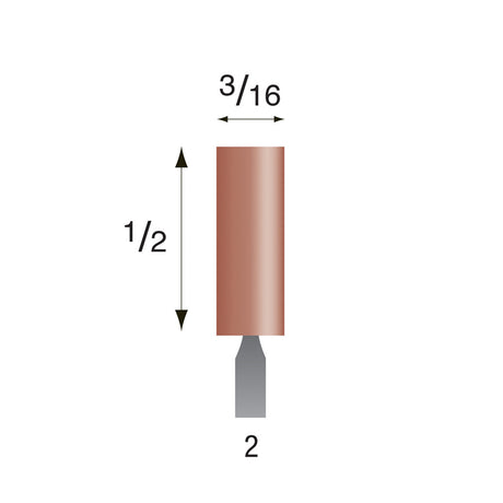 Red Mounted Points, 3/32" Shank (Pkg. of 24)