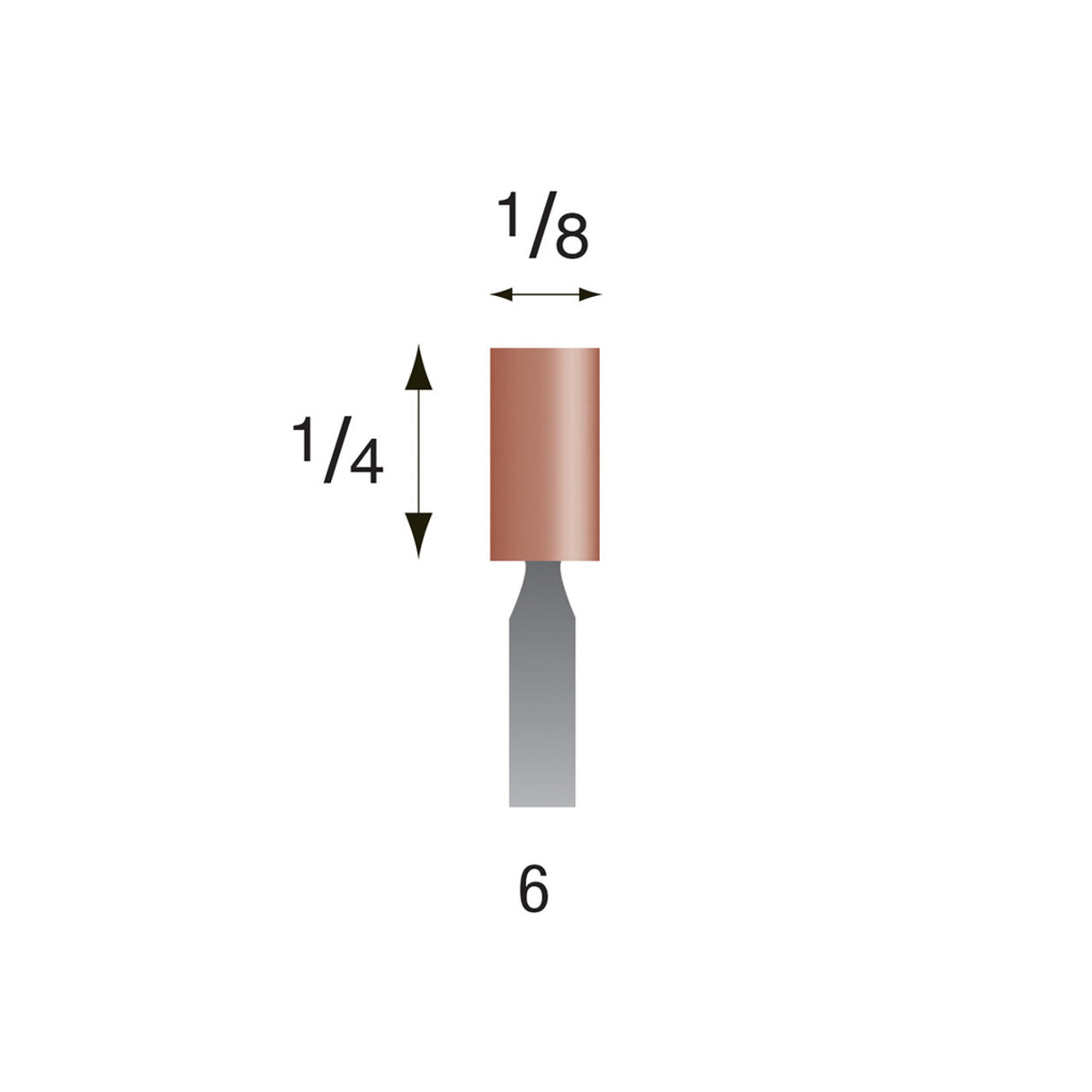 Red Mounted Points, 3/32" Shank (Pkg. of 24)