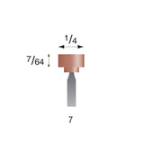 Red Mounted Points, 3/32" Shank (Pkg. of 24)