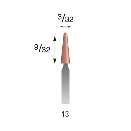 Red Mounted Points, 3/32" Shank (Pkg. of 24)