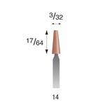 Red Mounted Points, 3/32" Shank (Pkg. of 24)