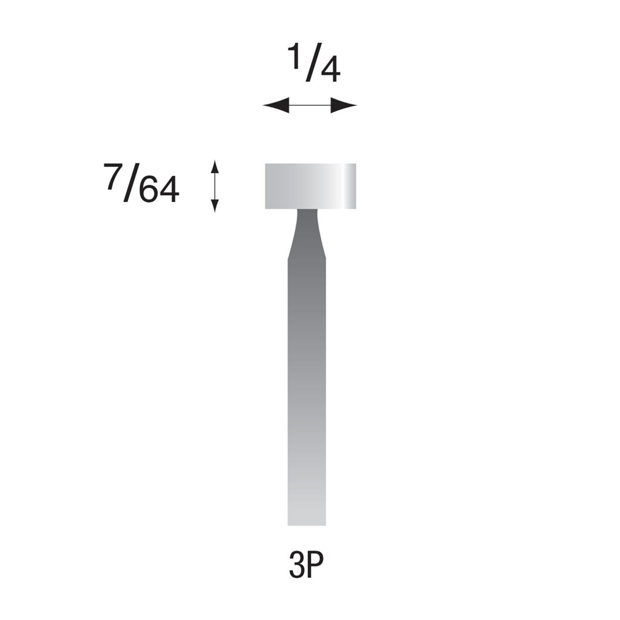 White Polishing Points, 3/32" Shank (Pkg. of 24)