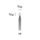 White Polishing Points, 3/32" Shank (Pkg. of 24)