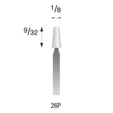 White Polishing Points, 3/32" Shank (Pkg. of 24)