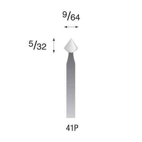 White Polishing Points, 3/32" Shank (Pkg. of 24)