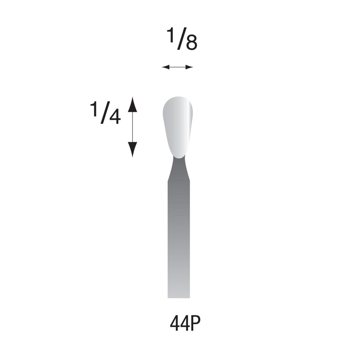 White Polishing Points, 3/32" Shank (Pkg. of 24)