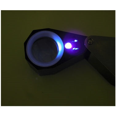 Grobet USA 14X Illuminated Jewelers’ Loupe with Ultraviolet Lighting