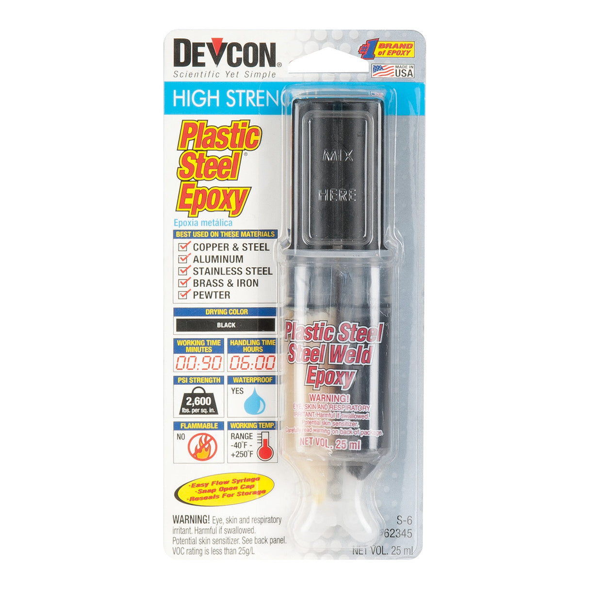 Devcon® Plastic Steel Epoxy - Dev-Tube, 1 oz.