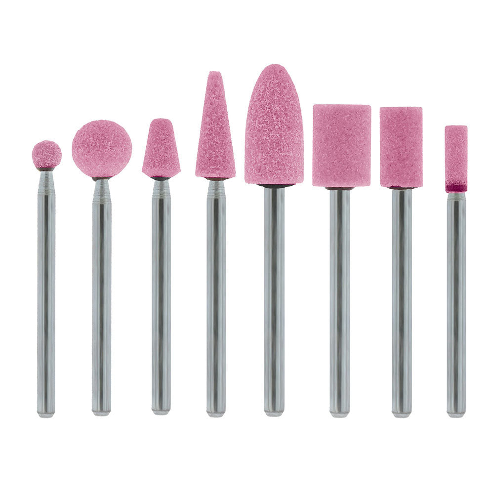 Pink Mounted Stones - Style "W"- 1/8" Shank (Pkg. of 24)