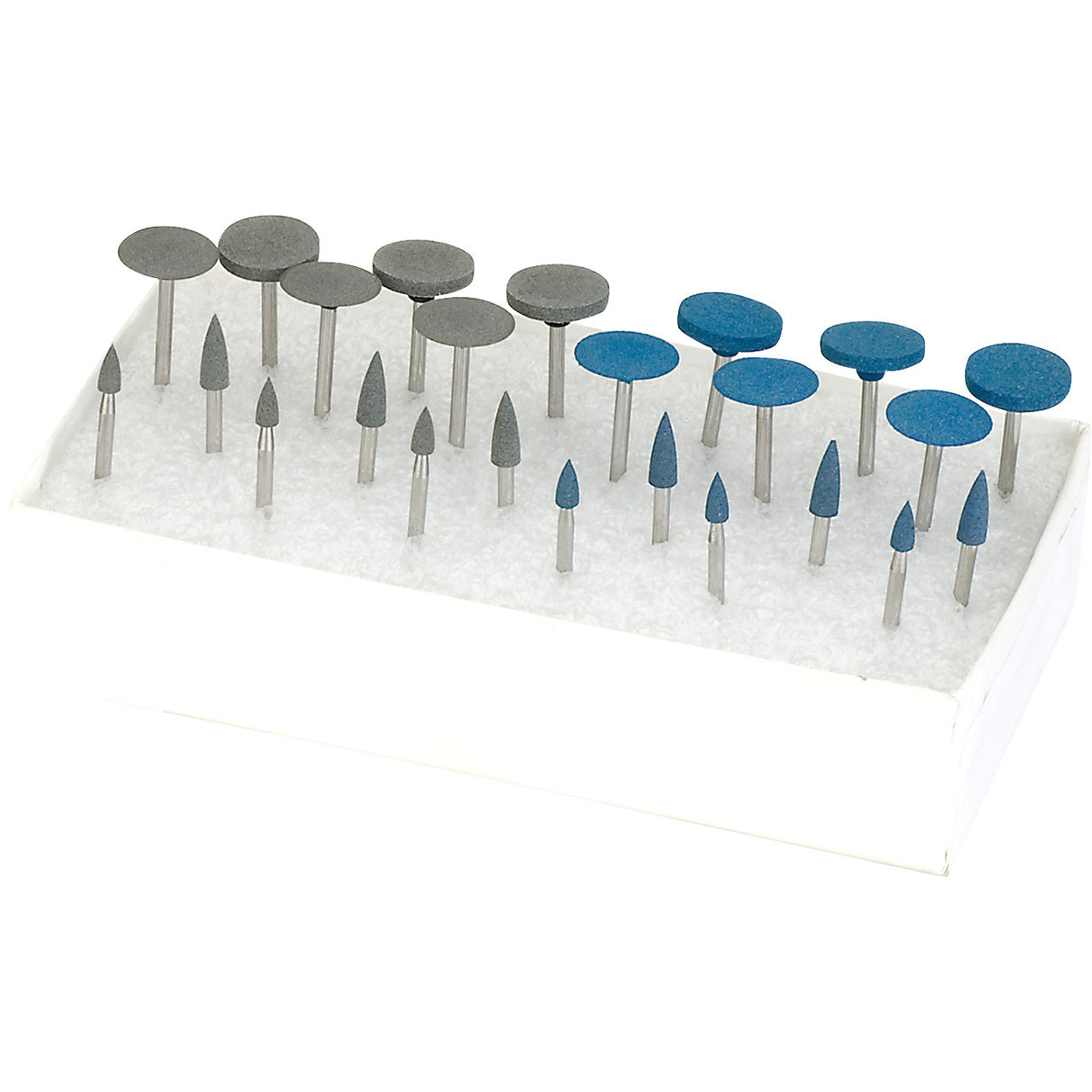 EVE® Poly Polishers, Set of Wheels & Points - Blue & Gray