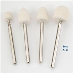 Mounted Felt Bob Sets - 1/8" Shank