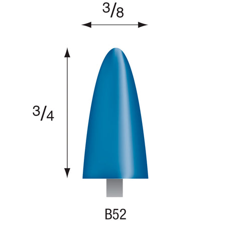 Blue Mounted Stones - "B" Style - 1/8" Shank (Pkg. of 24)