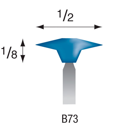 Blue Mounted Stones - "B" Style - 1/8" Shank (Pkg. of 24)