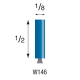 Blue Mounted Stones - "W" Style 1/8" Shank (Pkg. of 24)