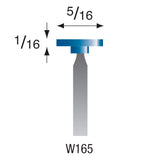 Blue Mounted Stones - "W" Style 1/8" Shank (Pkg. of 24)