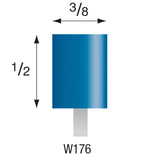 Blue Mounted Stones - "W" Style 1/8" Shank (Pkg. of 24)