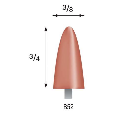Red Mounted Stones - "B" Style - 1/8" Shank (Pkg. of 24)