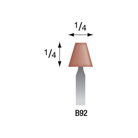 Red Mounted Stones - "B" Style - 1/8" Shank (Pkg. of 24)