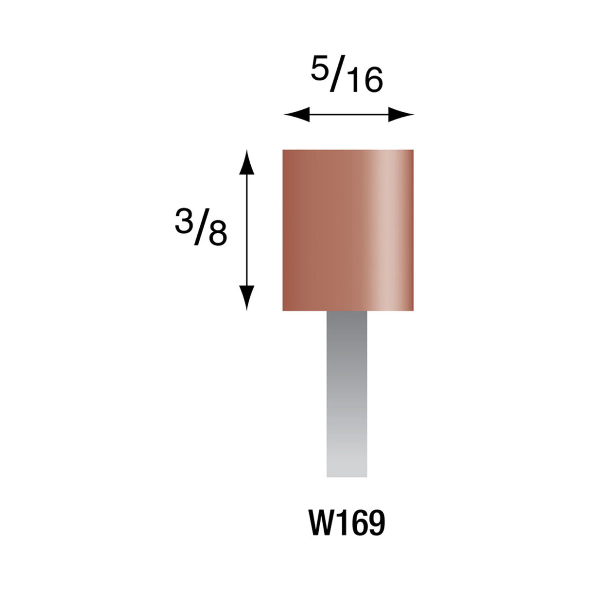 Red Mounted Stones - "W" Style - 1/8" Shank (Pkg. of 24)