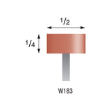 Red Mounted Stones - "W" Style - 1/8" Shank (Pkg. of 24)