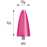 Pink Mounted Stones - Style "B" - 1/8" Shank (Pkg. of 24)
