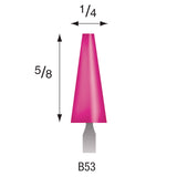 Pink Mounted Stones - Style "B" - 1/8" Shank (Pkg. of 24)