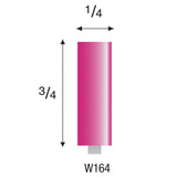 Pink Mounted Stones - Style "W"- 1/8" Shank (Pkg. of 24)