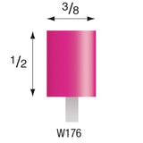 Pink Mounted Stones - Style "W"- 1/8" Shank (Pkg. of 24)