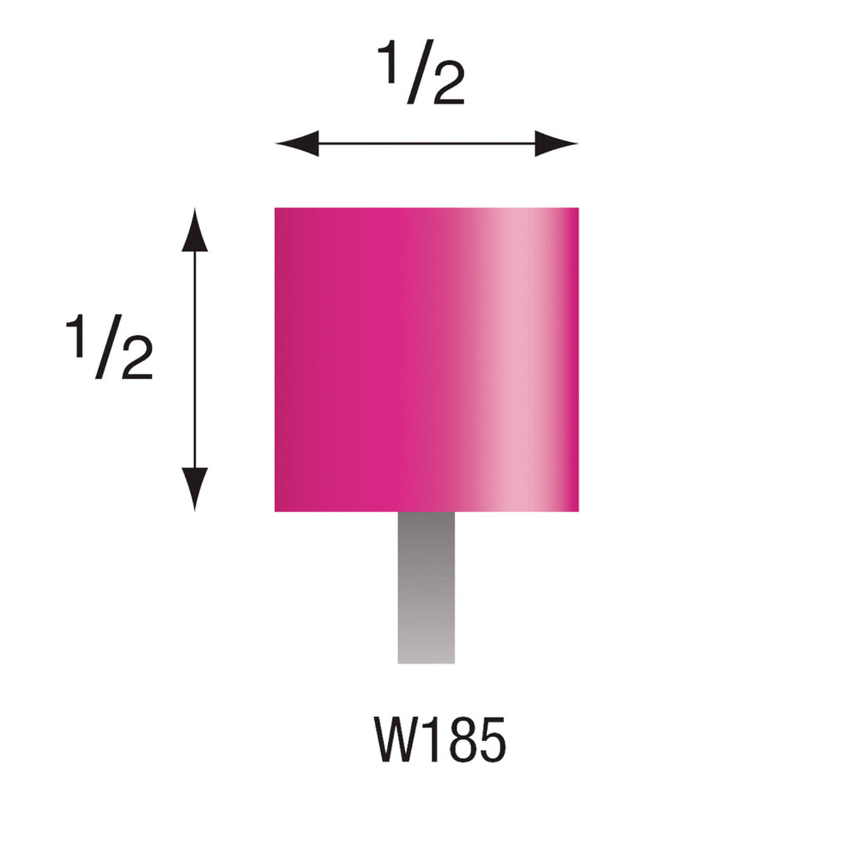 Pink Mounted Stones - Style "W"- 1/8" Shank (Pkg. of 24)